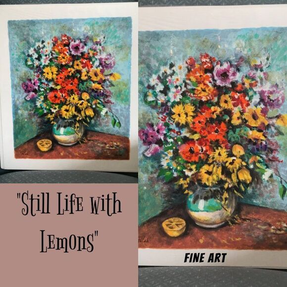 "Still Life with Lemon" by Dimitri Polak Serigraph - Picture 1 of 7